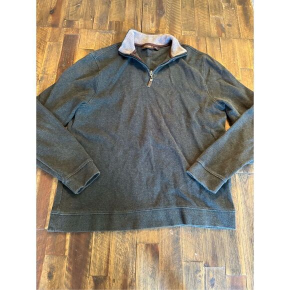 Tasso elba 100% cotton mens 1/4 zip pullover sweater size xl - Picture 1 of 5